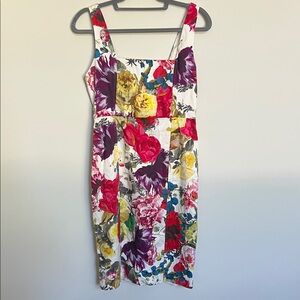 Alice + Olivia Floral Sheath Sleeveless Dress, size 10